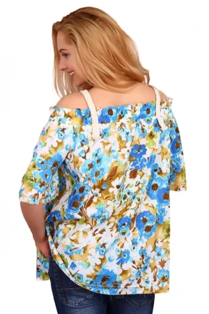 woman's floral blouse