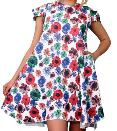 Woman Floral Midi Dress